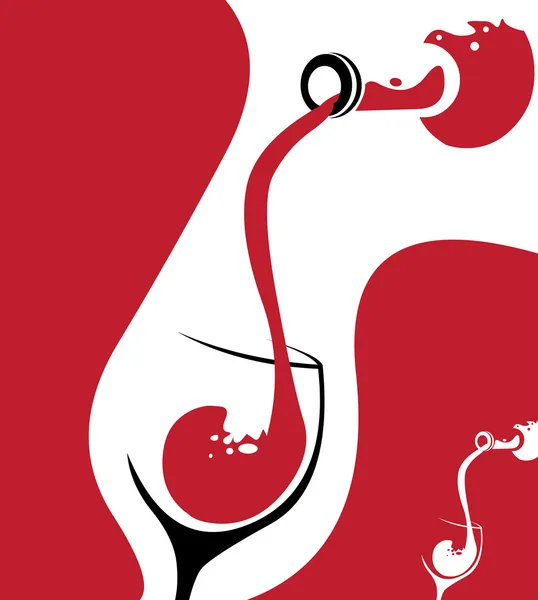 Verser le concept de vin — Image vectorielle