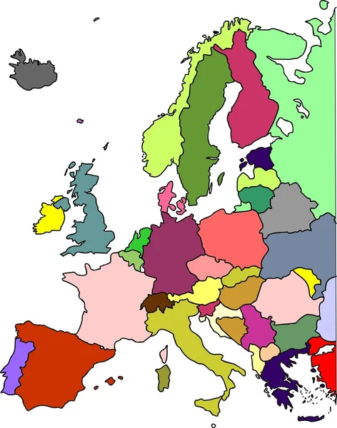 Mapa da Europa —  Vetores de Stock