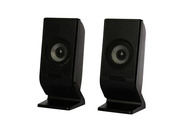 Black speaker isolated on white — Stock Photo, Image