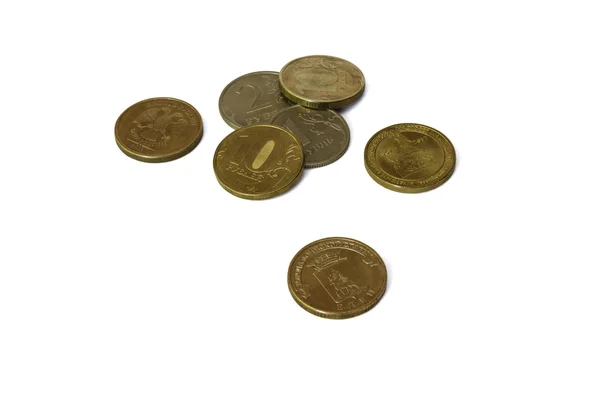 stock image Russian roubles, coins