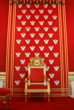 Throne of polish king in Warsaw castle clipart