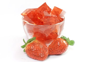 Jelly with strawberries clipart