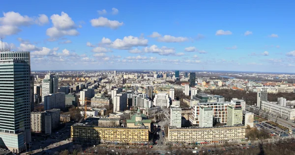 Varsovia panorama en Polonia — Foto de Stock