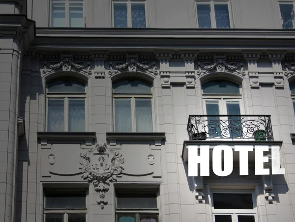 Hotel altes Jahrgangsschild — Stockfoto