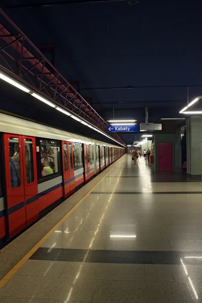 在华沙地铁 — 图库照片