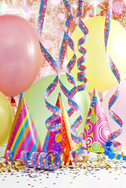 Colorful party background with balloons
