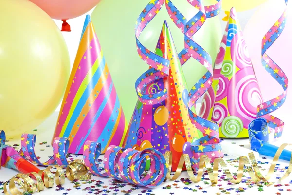 Balonlu parti renkli arka plan — Stok fotoğraf