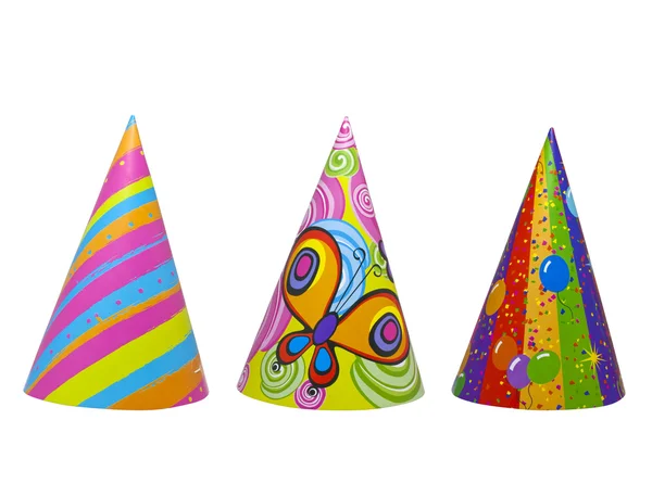 Set of party hats isolated — Stock Photo, Image