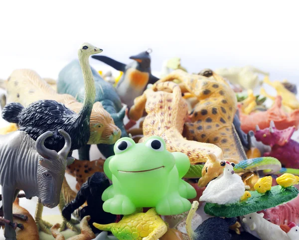 Пластмасові іграшки тварин — стокове фото