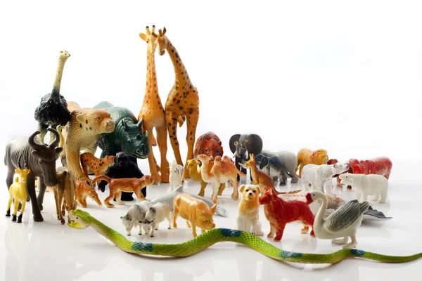 Ζώα πλαστικών παιχνιδιών — Φωτογραφία Αρχείου