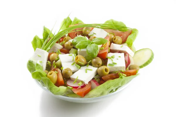 stock image Fresh spring vegetables salad in bowl