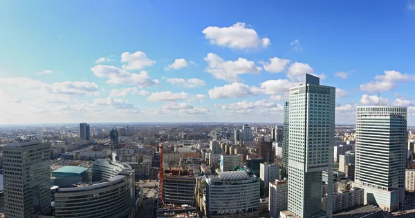 Warszawa centrum panorama — Stockfoto