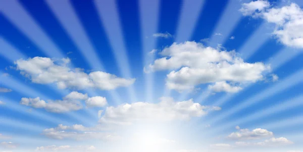 Ster uitbarsting op de hemel abstracte achtergrond blauw — Stockfoto