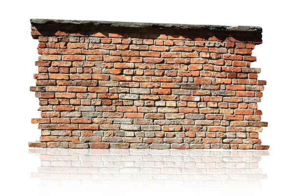 Parte de tijolo de parede isolada — Fotografia de Stock