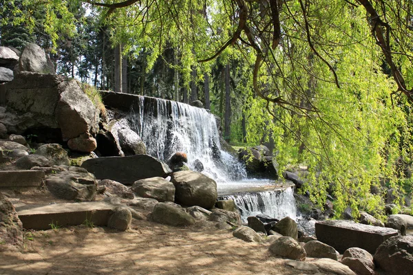 stock image Waterfall in the park in Warsaw