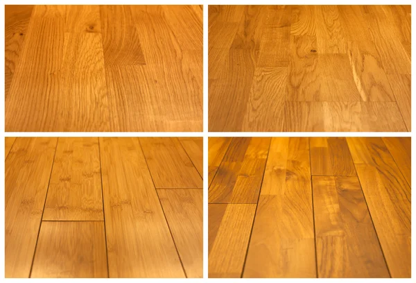 Piso de madera textura conjunto collage —  Fotos de Stock