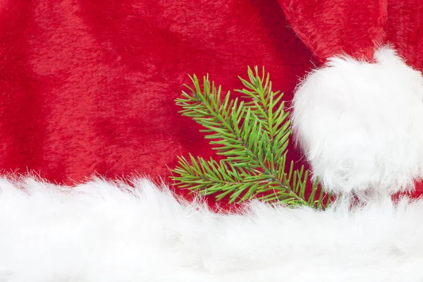 Santa Claus sombrero rojo fondo de Navidad —  Fotos de Stock