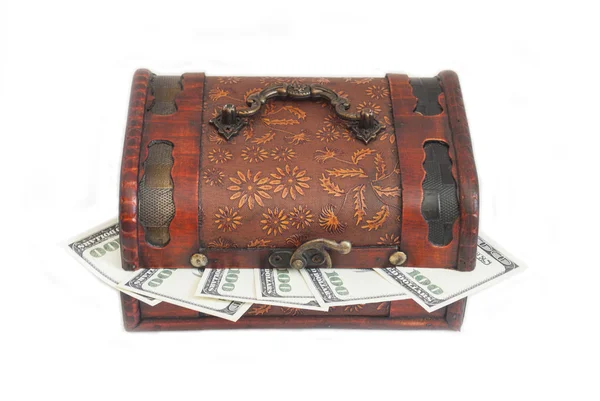 Dollars in the chest — Stock Photo, Image