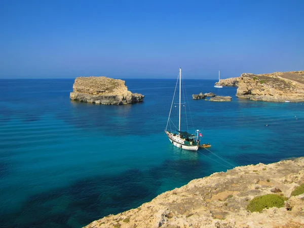 Laguna Blu a Comino - Malta — Foto Stock