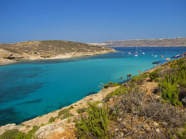 Niebieska Laguna w comino - malta — Zdjęcie stockowe