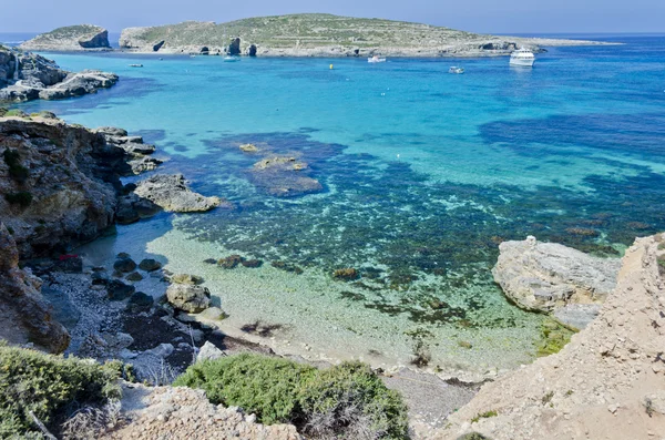 Modrá Laguna - comino, malta — Stock fotografie