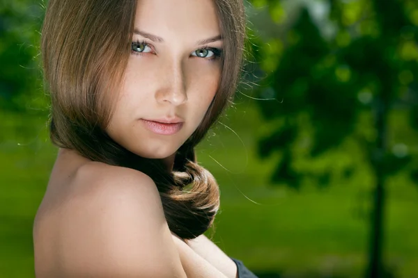 Stock image Portrait of a beautiful young woman close-up