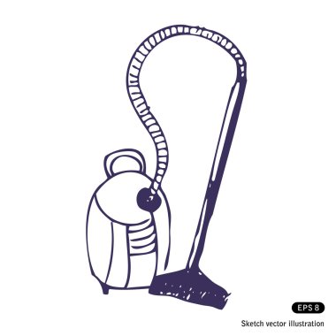 Cleaning of apartment. Isolated clipart