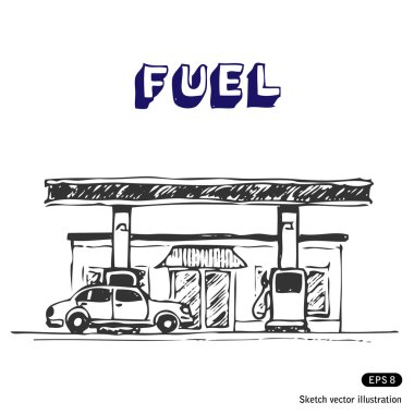 Fuel station clipart