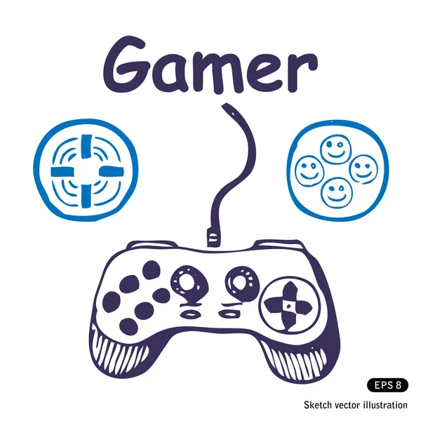 stock vector Gamepad and multiply icons