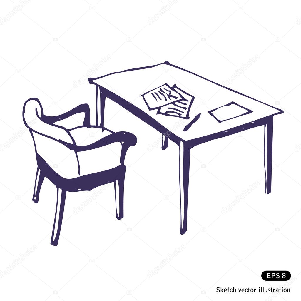 A desk chair drawing - 28 images - free furniture plans to b.