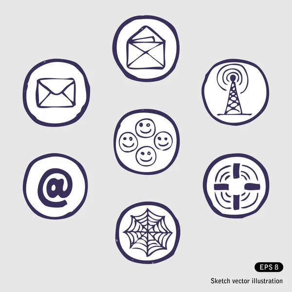 Conjunto de iconos de dispositivos Internet — Vector de stock