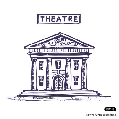 Theatre building clipart