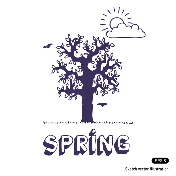 Stock vector Spring tree