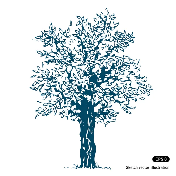 Baum. isoliert — Stockvektor