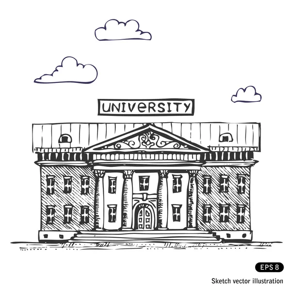 Univerzitní budova — Stockový vektor