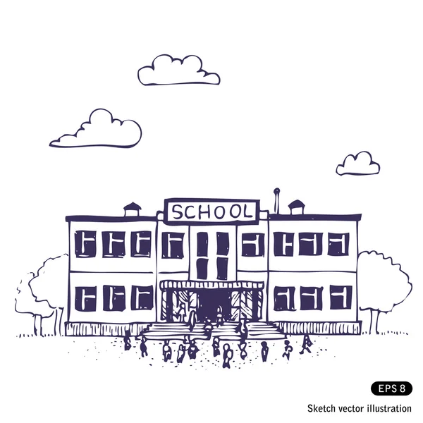 Edifício escolar Ilustrações De Stock Royalty-Free