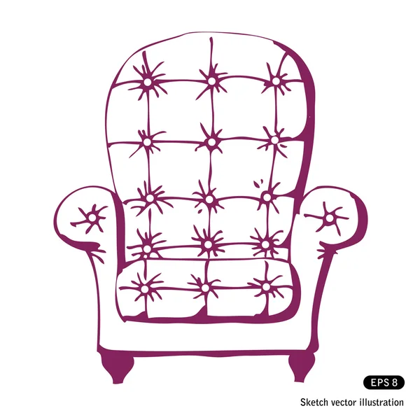 Винтажное кресло — стоковый вектор