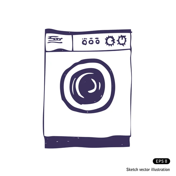 Máquina de lavar roupa. Isolados — Vetor de Stock