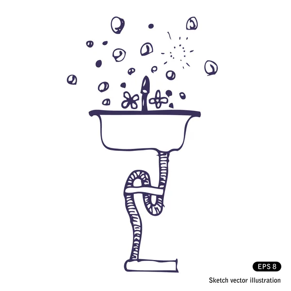 Mytí nádobí — Stockový vektor