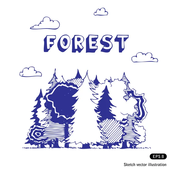 Lesy — Stockový vektor