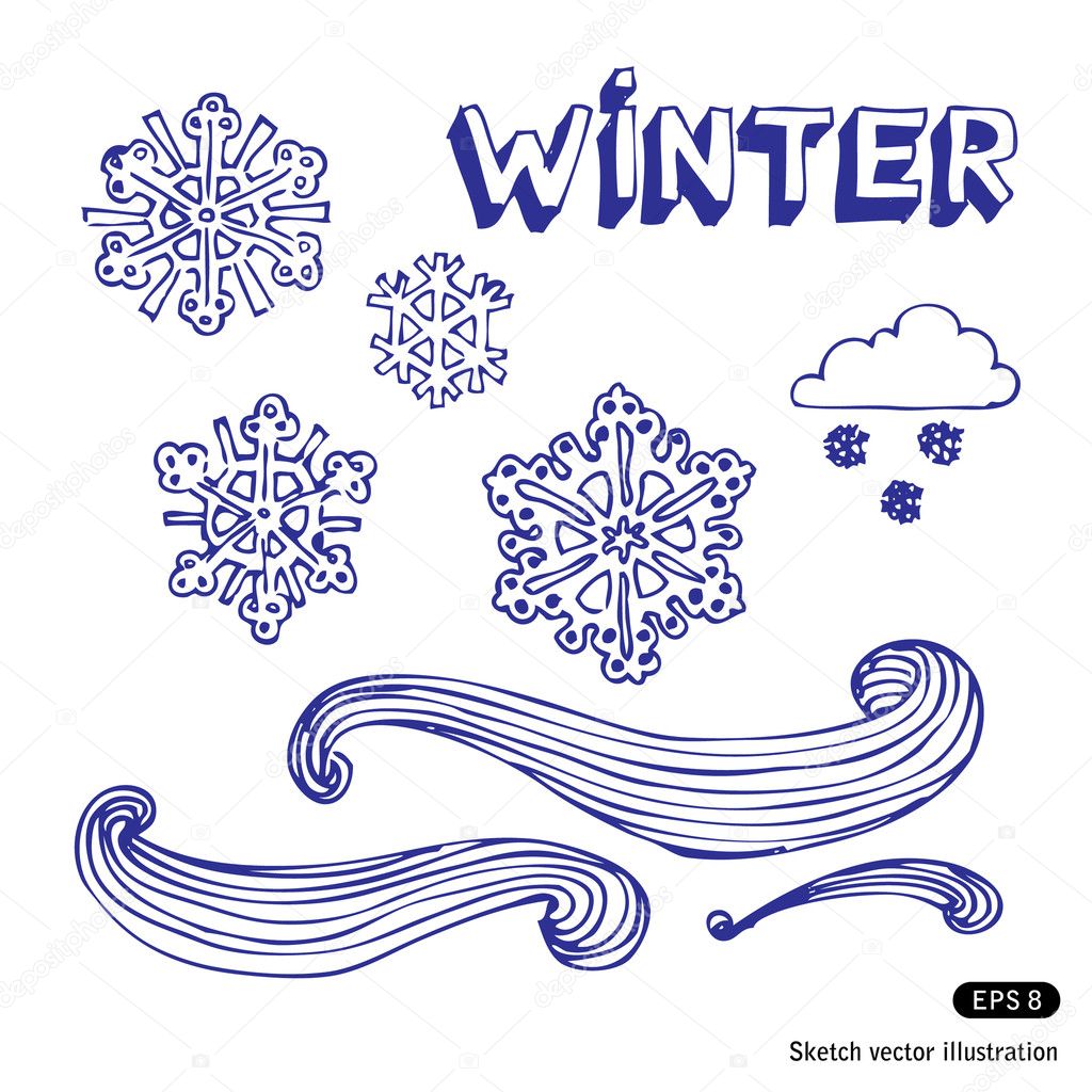 Winter elements set