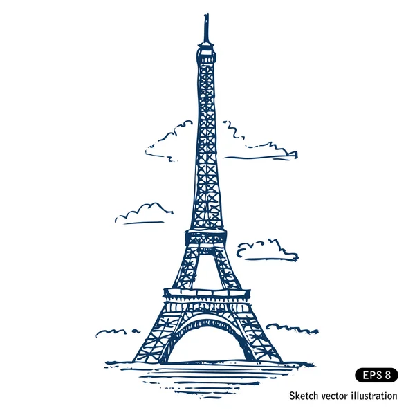 Tour Eiffel à Paris — Image vectorielle