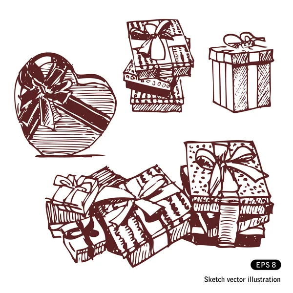 stock vector Gift boxes set