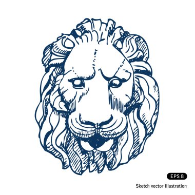 Lion's head clipart