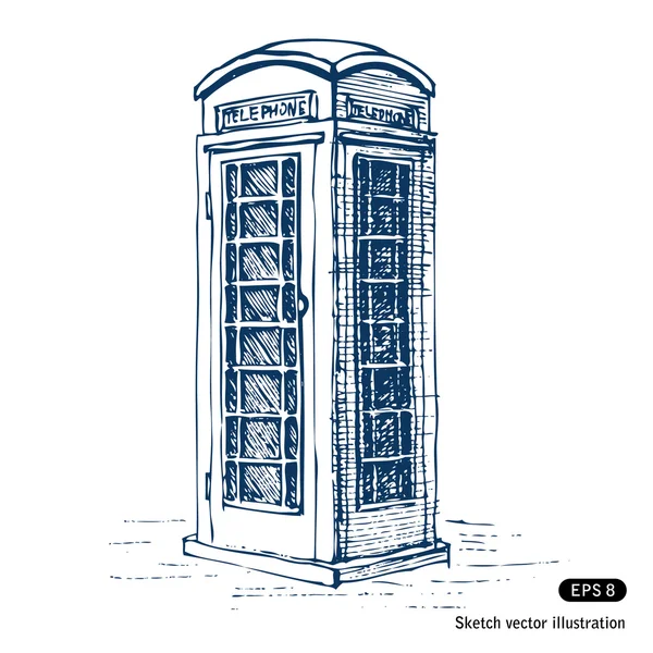 Teléfono público de Londres — Vector de stock