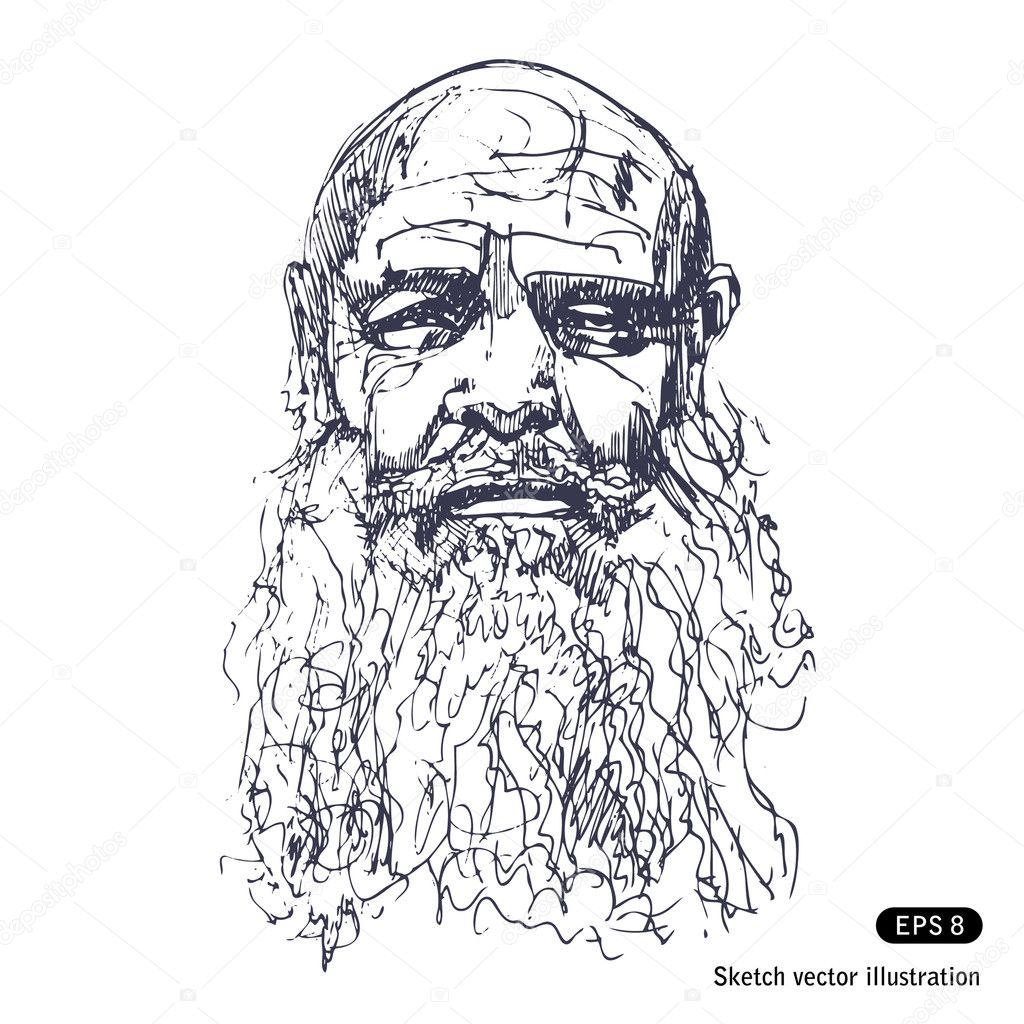 Old man with a beard