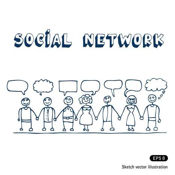Sociala nätverk — Stock vektor