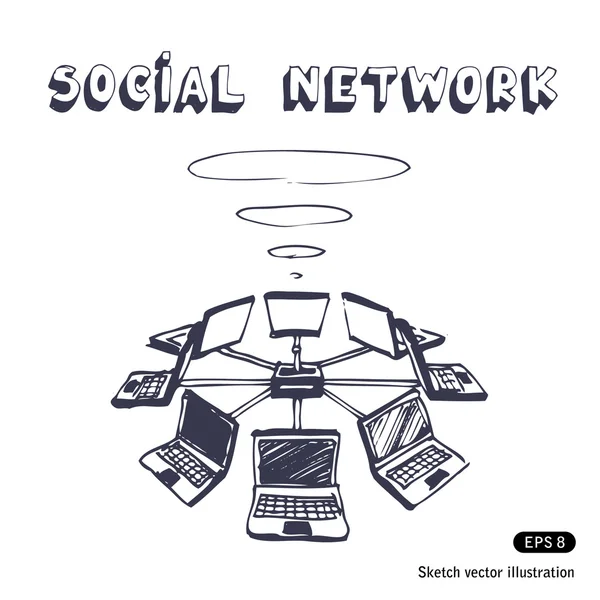 ソーシャルネットワーク — ストックベクタ