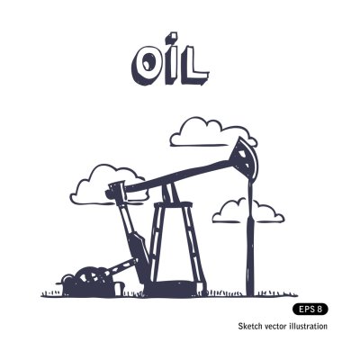 Working oil pump clipart