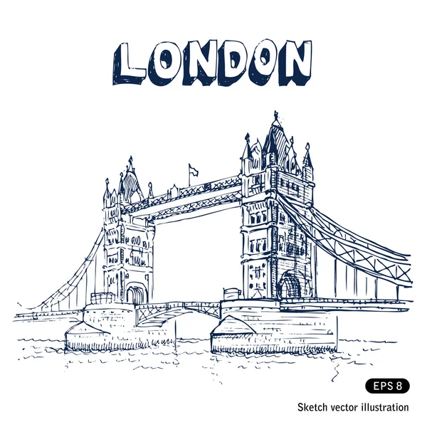 Tower Bridge in London — Stock Vector